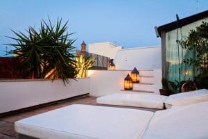 Beautiful roof terrace of Zen Tetuan Apartments in Valencia