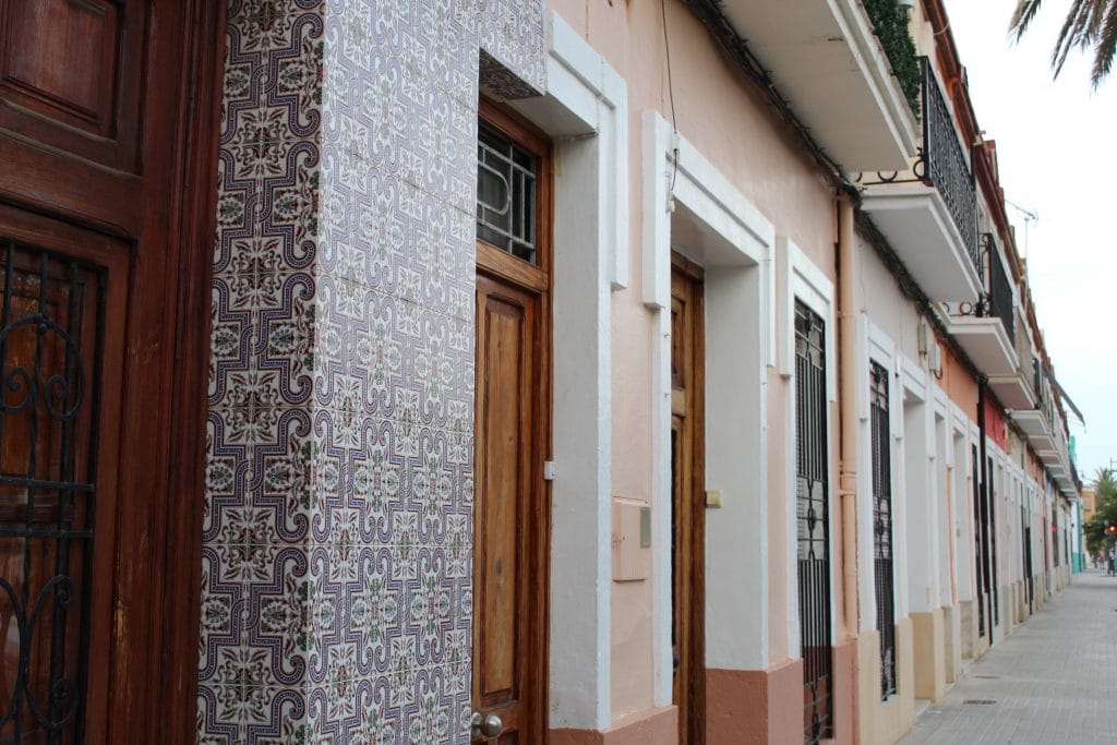 The district Cabanyal in Valencia